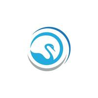 Swan icon Template vector