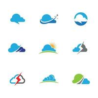 Cloud template vector