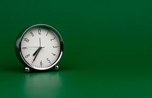 Alarm clock, standing still time, rules of time and how time works, studio photography photo