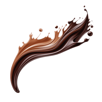 ai genererad stänk av smält choklad isolerat på transparent bakgrund png
