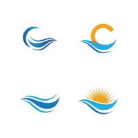 Water wave icon vector