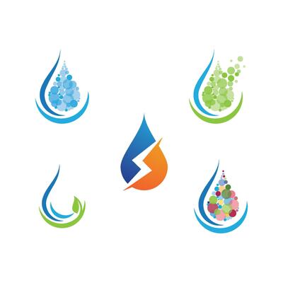 water drop Logo Template