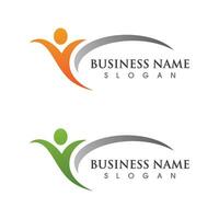 Human character logo sign vector