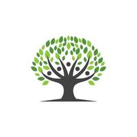 family tree logo template vector