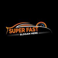 Super fast racing meter Gradient car service repairing car washing car logo design vector