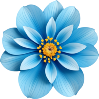 AI generated Beautiful blue flower. AI Generative png