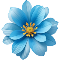 ai generado hermosa azul flor. ai generativo png