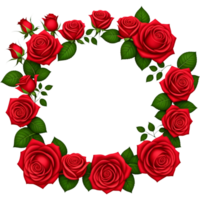 AI generated Red roses decoration. AI Generative png