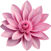 AI generated a pink lotus flower on a transparent background png