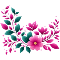 ai generato bellissimo rosa floreale decorazione. ai generativo png