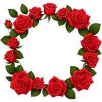 ai generado rojo rosas decoración. ai generativo png