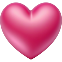 AI generated Pink heart valentine day. AI Generative png