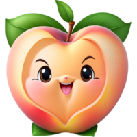 AI generated Cute peach cartoon. AI Generative png