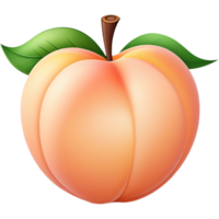 AI generated Cute peach cartoon. AI Generative png