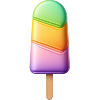 ai généré coloré la glace crème bâton. ai génératif png