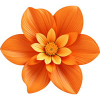 ai gegenereerd realistisch mooi oranje bloem. ai generatief png