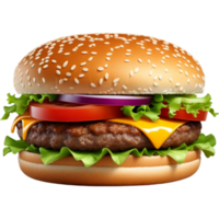 ai generado delicioso hamburguesa emparedado. ai generativo png