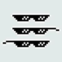 a pair of sunglasses with a pixelated design vector