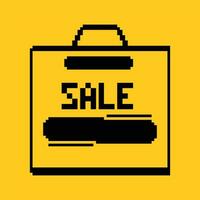 a yellow bag with the word sale on it vector