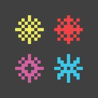 pixel pixel snowflake vector