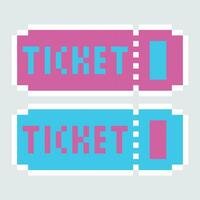 two tickets with the word ticket on them vector
