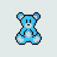 pixel art teddy bear pixel art vector illustration