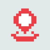 pixel icon of a red and white square vector
