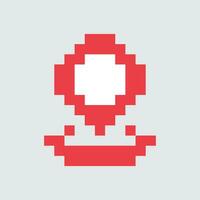 pixel icon of a red and white square vector