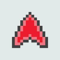 pixel art - red arrow vector