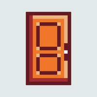 an orange door with a square pattern on it vector