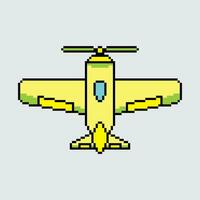 un píxel estilo avión volador en el aire vector