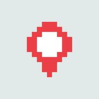 pixel map icon on a white background vector