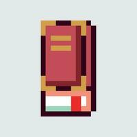 a book with a red cover and a gold border vector