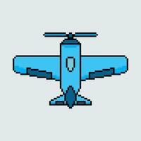 pixel art airplane illustration vector