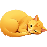 AI generated Cute cat slepping. AI Generative png