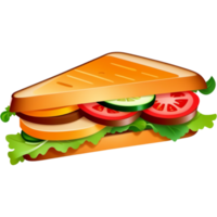 ai generato fresco e gustoso salutare Sandwich. ai generativo png