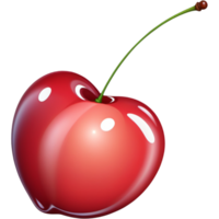 AI generated Cherry fruit cartoon. AI Generative png