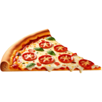 AI generated Delicious pizza slice. AI Generative png