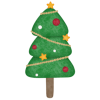 Tres capa Navidad árbol png