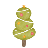 Three layer Oval Christmas Tree png