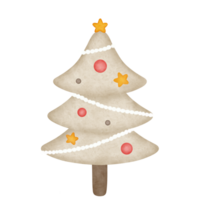 bianca Natale albero acquerello illustrazione png