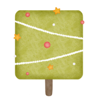 Square Shape Christmas Tree png