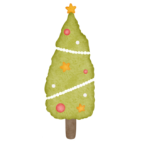 illustration aquarelle de sapin de noël png