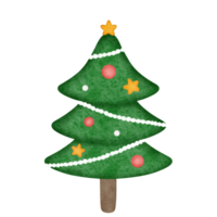 illustration aquarelle de sapin de noël png