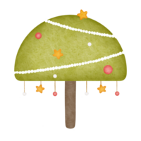 Semicircle Christmas Tree Illustration png