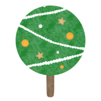 cerchio Natale albero illustrazione png