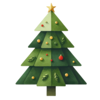 AI generated Watercolor Christmas tree isolated. png