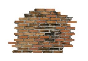 Old red brick wall broken brick wall texture background, vintage backdrop for design png