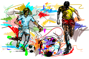 action Football sport art et brosse coups style png