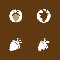 Acorn icon and symbol vector template illustration